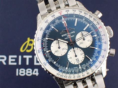 breitling ナビタイマー 01 ブレスレット仕様 買取|【実機レビュー】ブライトリング ナビタイマー B01 43 .